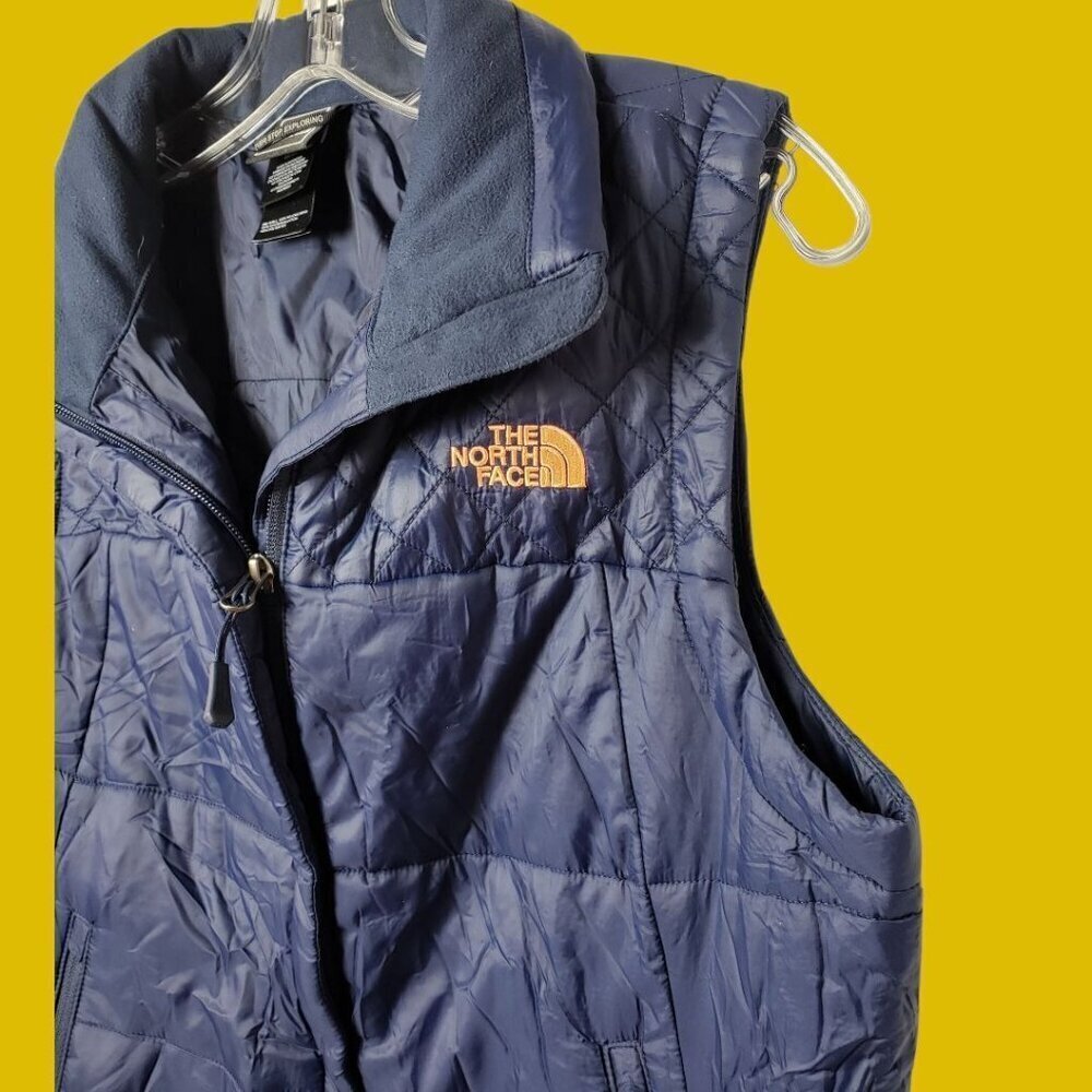 The North Face Womens Insulated Quilted Vest Navy Blue Medium - Picture 11 of 13
